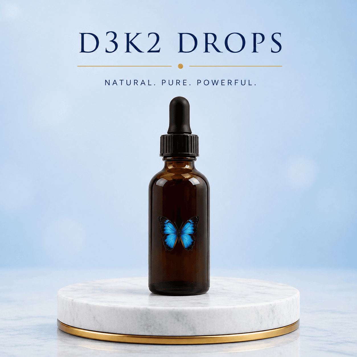 D3K2 Drops – Liquid Vitamin D3 + K2 Formula